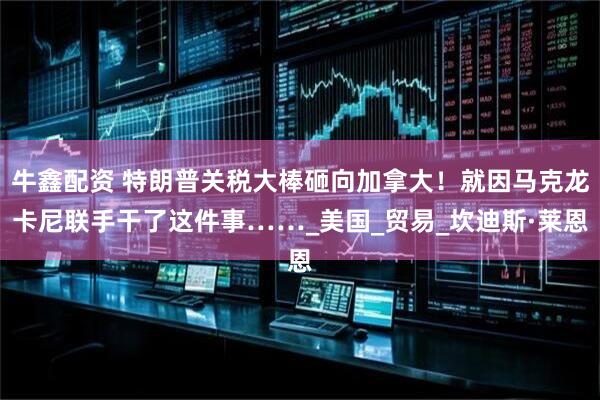 牛鑫配资 特朗普关税大棒砸向加拿大！就因马克龙卡尼联手干了这件事……_美国_贸易_坎迪斯·莱恩